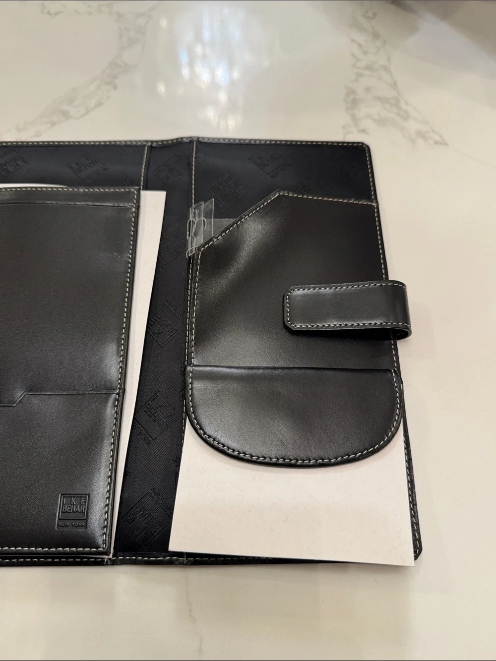Ike Behar Black Leather men's travel wallet